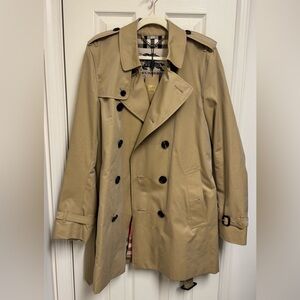 Burberry Tan Double-Breasted Trench Coat